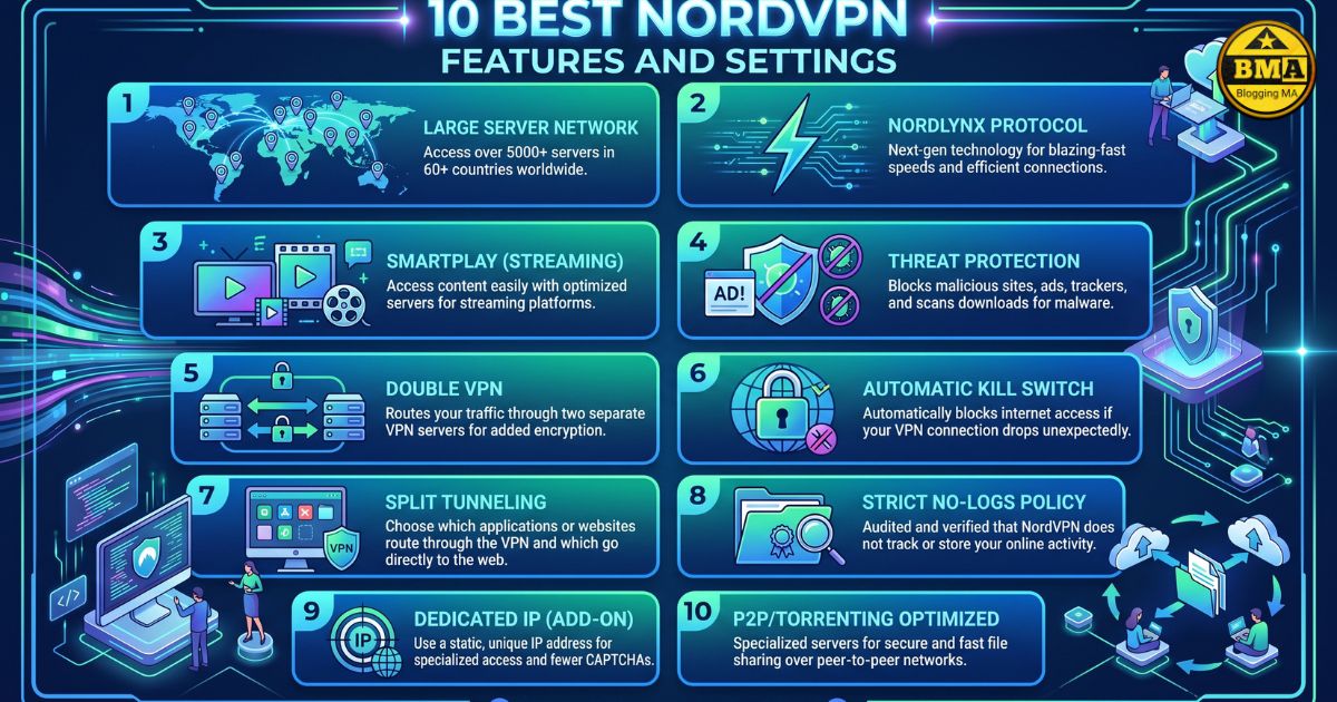 What are the key features of NordVPN?