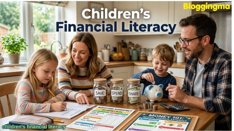 Children's financial literacy is becoming increasingly important in today's digital world. Kids are exposed to online shopping, mobile payments, subscriptions, gaming purchases, and social media influences from an early age. Without proper financial education, many children grow into adults who struggle with budgeting, saving, debt, and financial decision-making. The good news is that financial literacy is a skill that can be taught. Parents do not need to be financial experts to help their children develop healthy money habits. Simple lessons about earning, saving, spending, and planning can create a strong financial foundation that lasts a lifetime. Research consistently shows that children who learn money management skills early are more likely to make responsible financial decisions as adults. Developing children's financial literacy is not just about money—it's about teaching responsibility, discipline, goal setting, and long-term thinking. What Is Children's Financial Literacy? Children's financial literacy refers to a child's ability to understand and manage money effectively. It includes learning: How money is earned How money should be saved How budgeting works The difference between needs and wants Responsible spending habits Basic investing concepts Financial goal setting Financial literacy helps children understand that money is a tool that requires planning and responsibility. Why Children's Financial Literacy Is Important Many adults face financial challenges because they were never taught practical money skills. Financial literacy helps children: Develop better decision-making skills Avoid unnecessary debt later in life Understand the value of hard work Build confidence when managing money Create healthy spending habits Prepare for financial independence Teaching financial literacy early allows children to learn through practice before financial mistakes become costly. Benefits of Teaching Kids About Money Early Better Saving Habits Children who learn to save regularly are more likely to continue saving as adults. Even small savings goals help children understand delayed gratification and financial planning. Improved Budgeting Skills Budgeting teaches children how to allocate money wisely. They learn that every spending decision involves trade-offs and priorities. Stronger Financial Confidence Children who understand money feel more confident making financial decisions later in life. This confidence often reduces financial stress during adulthood. Reduced Risk of Debt Problems Financially educated children are more likely to understand interest rates, loans, and credit cards before using them. Greater Financial Independence Money management skills help children become self-reliant and responsible adults. Essential Financial Literacy Skills Every Child Should Learn Skill Why It Matters Saving Builds financial security Budgeting Helps manage money wisely Spending Encourages responsible choices Goal Setting Creates financial discipline Investing Builds long-term wealth awareness Giving Teaches generosity and social responsibility Age-by-Age Financial Literacy Guide Ages 5-7: Understanding Basic Money Concepts At this age, children should learn: Identifying coins and bills Understanding that money is earned Saving for simple goals Difference between needs and wants Practical activity: Use three jars labeled: Save Spend Share This simple method introduces money allocation. Ages 8-12: Developing Money Management Skills Children can begin learning: Basic budgeting Tracking spending Comparing prices Saving for larger purchases Practical activity: Give a small weekly allowance and let them manage it independently. Ages 13-17: Preparing for Financial Responsibility Teenagers should understand: Bank accounts Debit cards Online payments Budget planning Compound interest Financial goals Practical activity: Encourage part-time work or entrepreneurial projects. Ages 18 and Beyond: Financial Independence Young adults should learn: Credit management Student finances Emergency funds Investing basics Long-term financial planning These skills help prepare them for real-world financial responsibilities. 10 Practical Ways to Teach Financial Literacy at Home 1. Talk About Money Openly Children learn by observing adults. Discuss financial decisions in age-appropriate ways. 2. Give an Allowance with Purpose An allowance creates opportunities to practice money management. 3. Encourage Saving Goals Help children save for toys, gadgets, or activities they want. 4. Teach Budgeting Show children how to divide money into categories. 5. Use Real-Life Shopping Experiences Take children grocery shopping and compare prices together. 6. Introduce Banking Basics Open a savings account when appropriate. 7. Explain Needs vs Wants This lesson forms the foundation of responsible spending. 8. Reward Effort Rather Than Spending Teach children the connection between work and income. 9. Teach Online Safety Explain digital payments, scams, and protecting personal information. 10. Lead by Example Children often copy what parents do more than what they say. Common Financial Literacy Mistakes Parents Make Avoiding Money Conversations Many parents avoid discussing finances, which limits learning opportunities. Rescuing Children from Every Financial Mistake Mistakes are powerful teachers. Allow children to experience small financial consequences. Giving Everything Without Effort Children should understand that money requires work and planning. Focusing Only on Saving Children should learn about budgeting, spending, and giving—not just saving. Technology and Financial Literacy Modern financial tools can help children learn money management. Examples include: Savings apps Budget trackers Digital allowance tools Banking applications with parental controls Technology should support learning, not replace real financial discussions. Real-Life Example A parent wanted to teach their 10-year-old daughter better money habits. Instead of buying every toy she requested, they created a savings goal system. The child received a small allowance and divided it into saving, spending, and sharing categories. After several months, she successfully saved enough money to purchase a bicycle she wanted. More importantly, she learned patience, budgeting, and financial responsibility. The lesson was worth far more than the bicycle itself. Signs Your Child Is Becoming Financially Literate Your child may be developing strong financial skills if they: Set savings goals Ask questions about money Compare prices before buying Understand basic budgeting Make thoughtful spending decisions Recognize the value of money These behaviors indicate growing financial awareness. Frequently Asked Questions What is children's financial literacy? Children's financial literacy is the ability to understand and manage money through skills such as saving, budgeting, spending, and planning. At what age should children learn about money? Children can begin learning basic money concepts as early as age five. Why is financial literacy important for children? Financial literacy helps children develop responsible money habits that support long-term financial success. How can parents teach financial literacy? Parents can use allowances, savings goals, budgeting activities, and real-life financial experiences to teach money management skills. What is the most important money lesson for children? Understanding the difference between needs and wants is one of the most valuable financial lessons children can learn. Conclusion Children's financial literacy is not something that develops automatically. It requires guidance, practice, and real-life experience. By teaching children how to save, budget, spend wisely, and plan for the future, parents can help them build financial confidence that lasts a lifetime. The earlier children learn these skills, the better prepared they will be to handle financial challenges and opportunities as adults. Financially literate children often become financially responsible adults, making this one of the most valuable investments a parent can make.