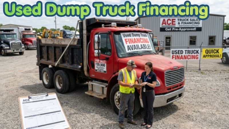 Quality used dump truck at commercial dealer lot — used dump truck financing guide 2026